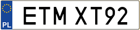 Trailer License Plate